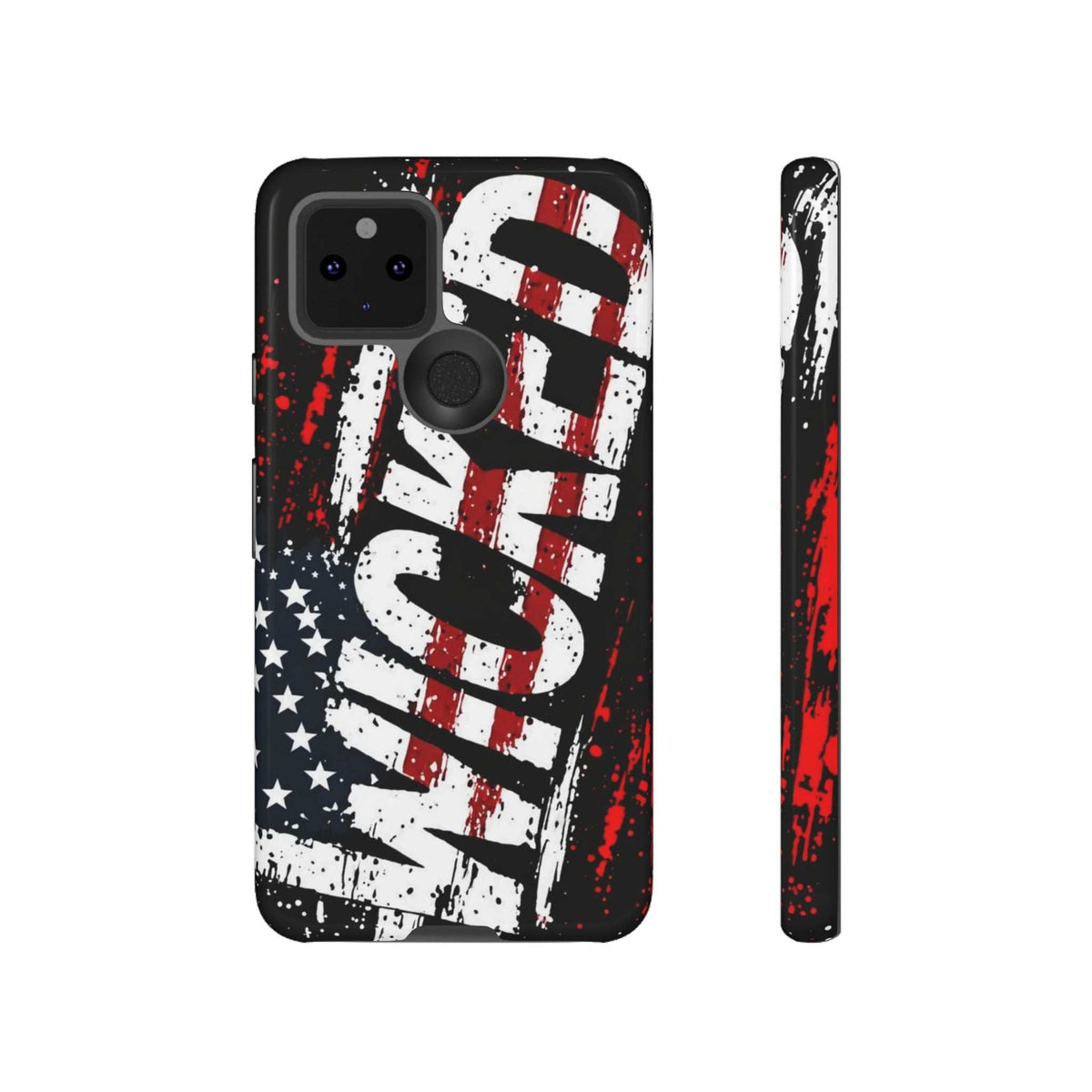 Distressed American flag phone case with "VETERAN" graphic by Printify, showcasing rugged patriotic design.