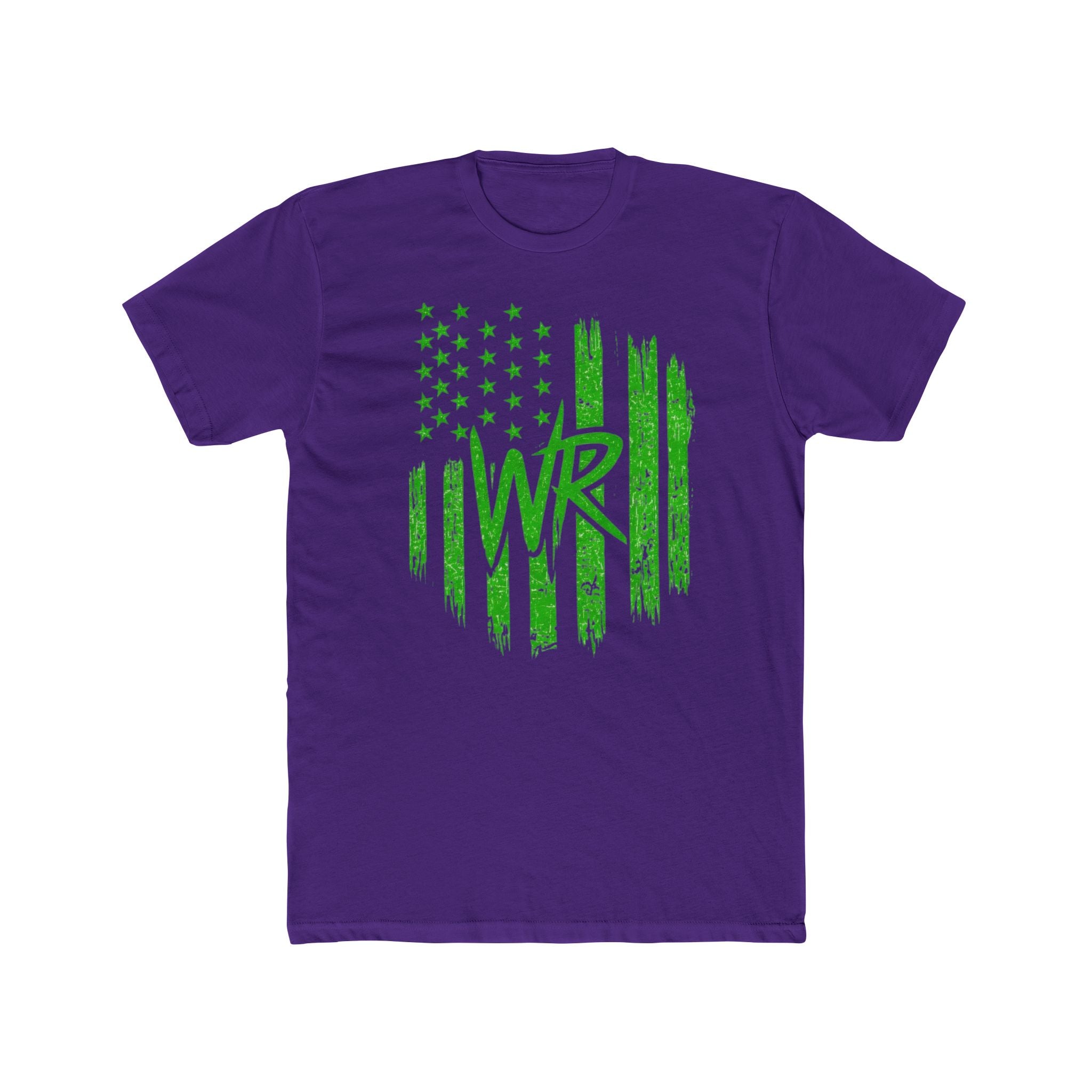 Green Distressed Flag Tee with OG Star Logo - Wicked & Riled Clothing