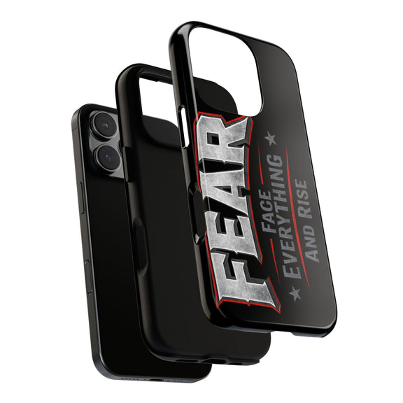 Fear — Face Everything and Rise Phone Case by Printify, featuring a motivational design on a sleek phone case.