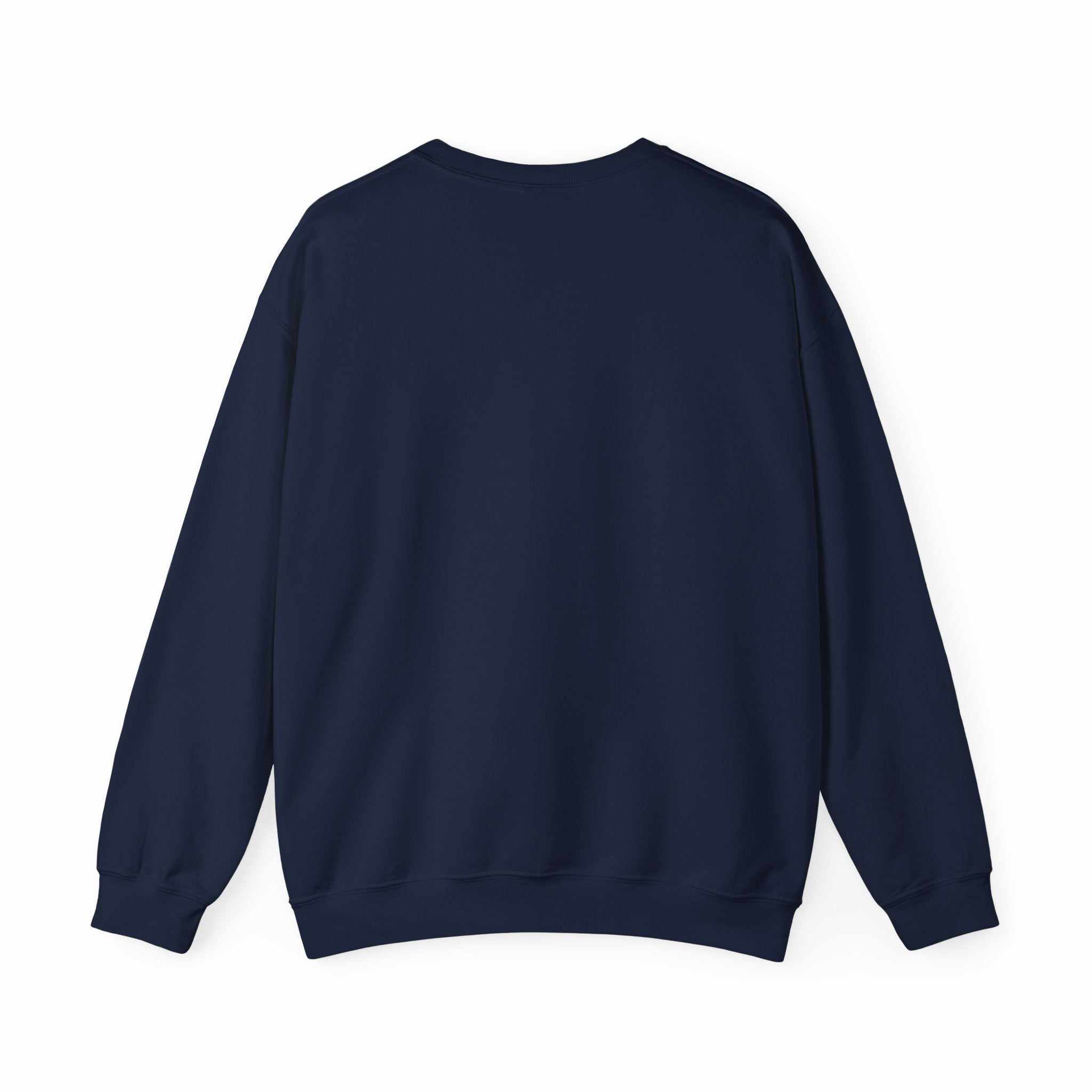 Distressed American Flag crewneck sweatshirt with WR monogram, featuring a cozy pullover design by Printify.