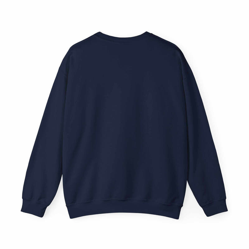 Distressed American Flag crewneck sweatshirt with WR monogram, featuring a cozy pullover design by Printify.