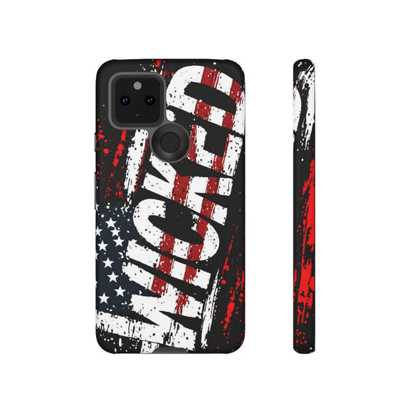 Distressed American flag phone case with "VETERAN" graphic by Printify, showcasing rugged patriotic design.