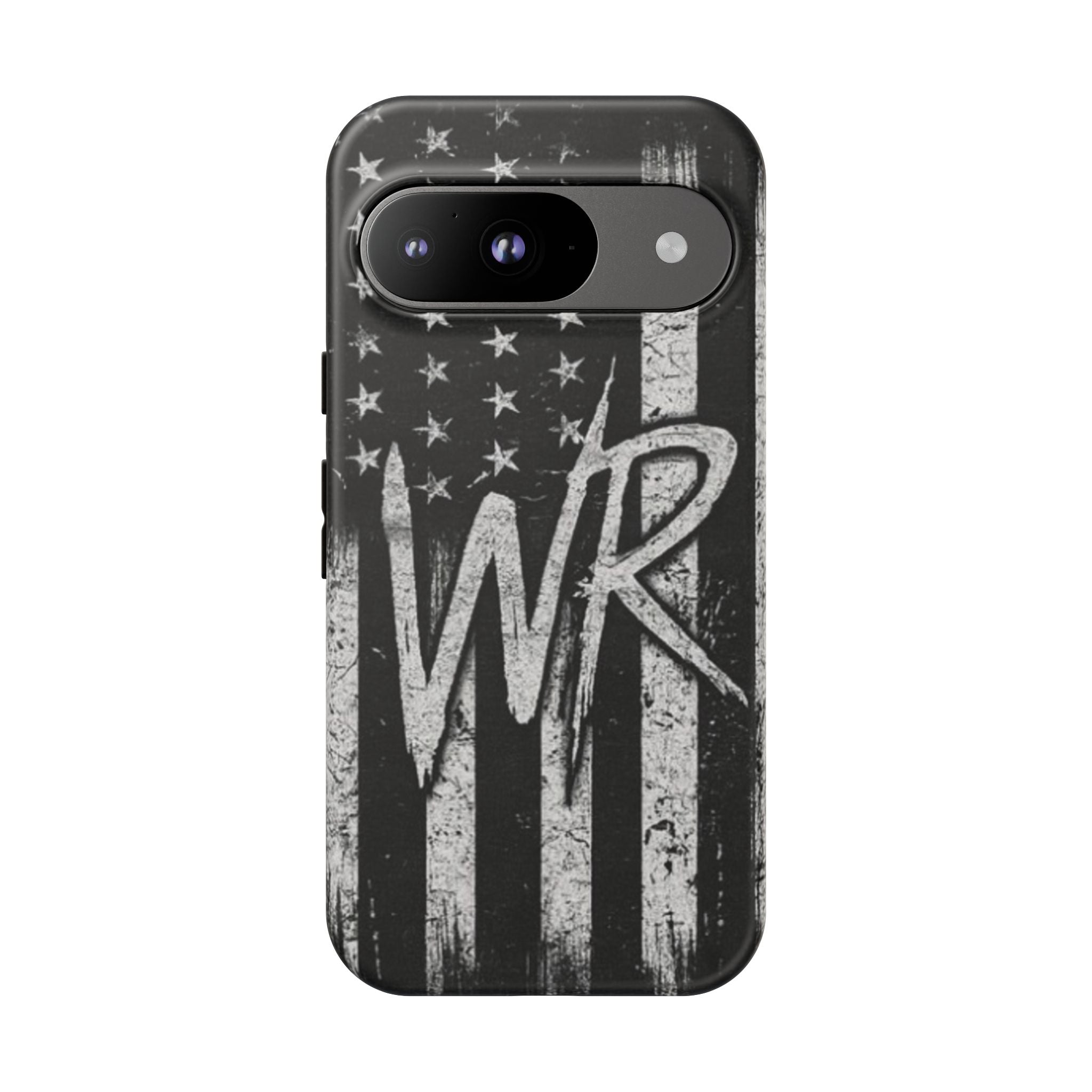 Patriotic Monogram Tough Phone Case – Distressed American Flag with WR