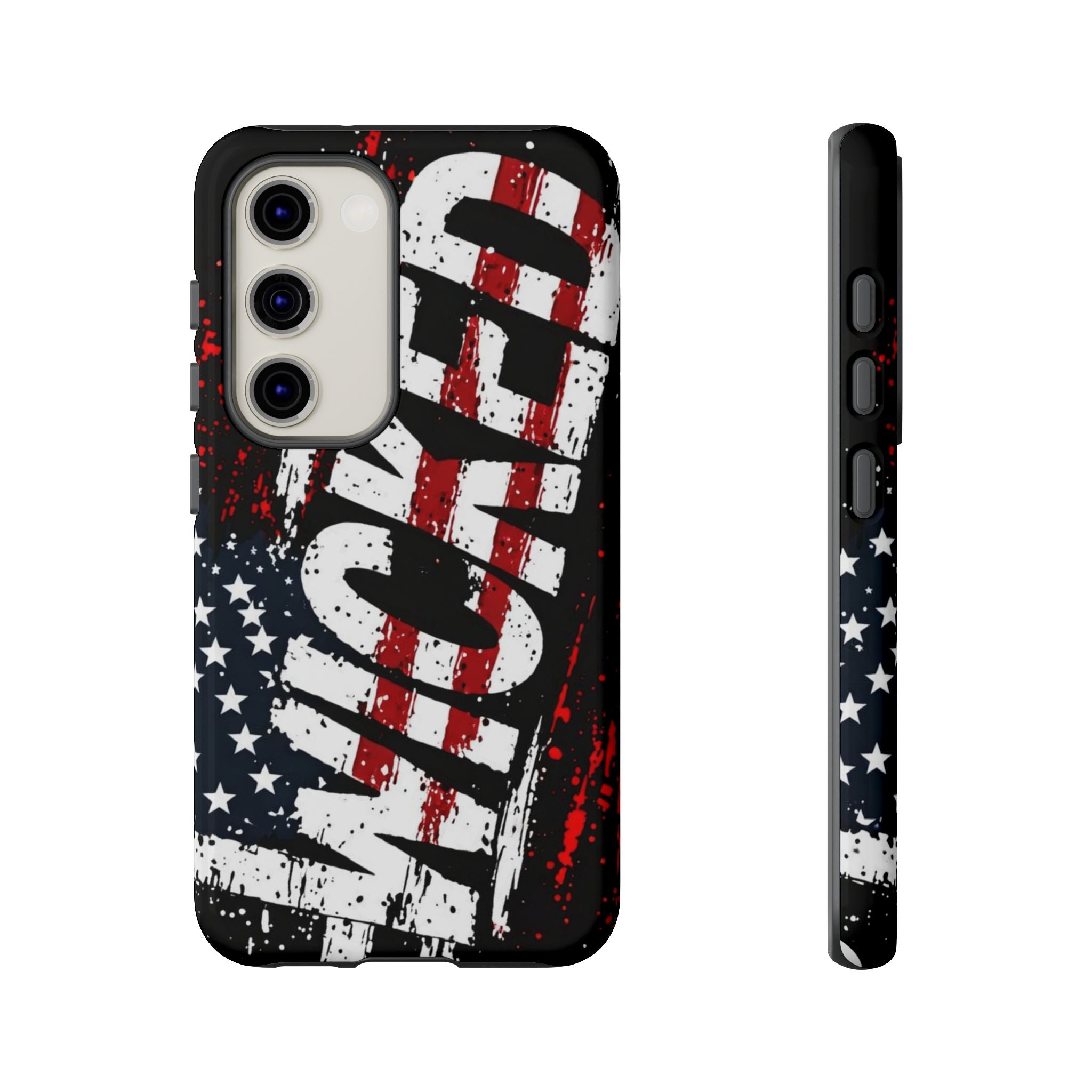 Phone Case — Distressed American Flag "VETERAN" Graphic (Rugged Patriotic Protection)