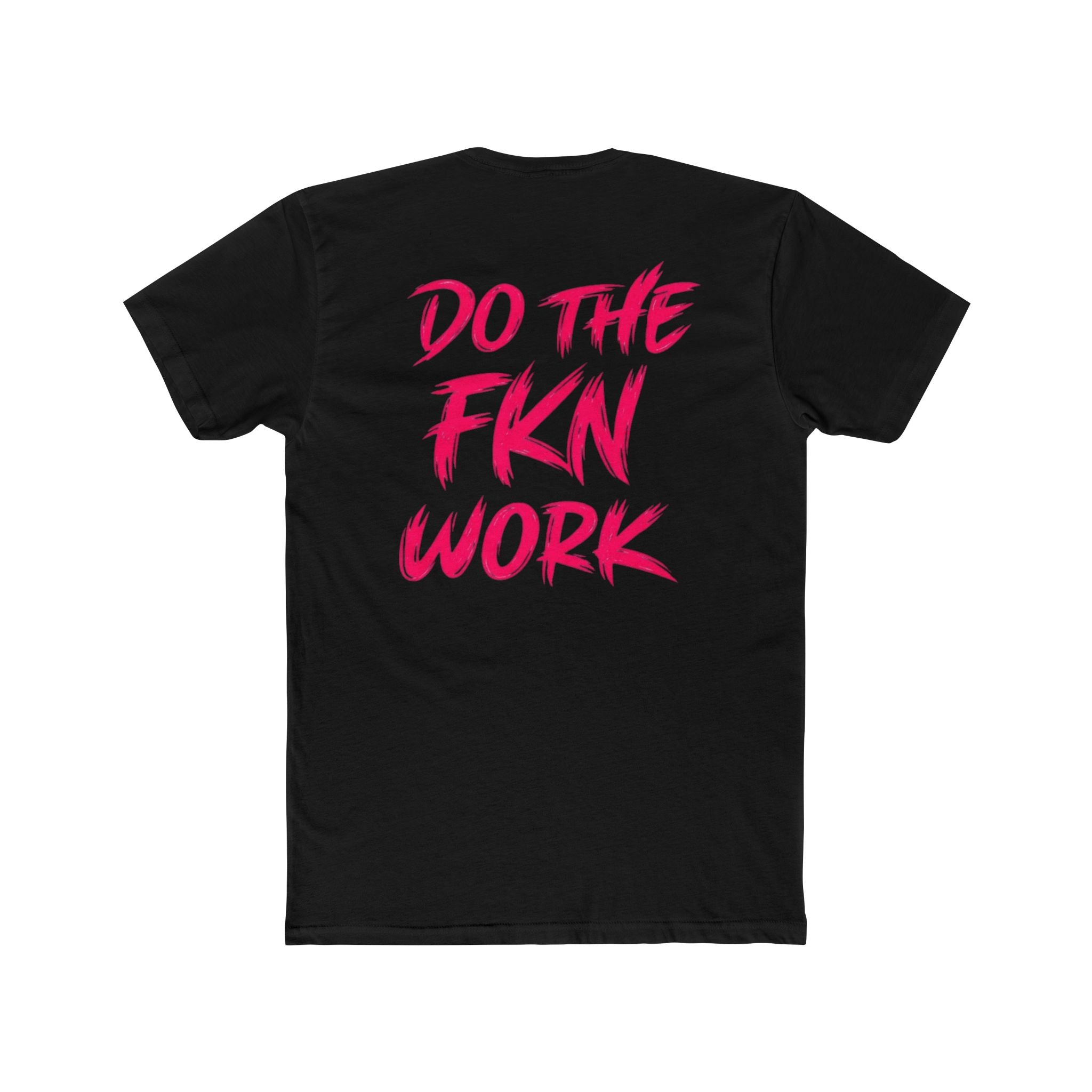Do The FKN Work Graphic Tee Pink Distressed Flag Workout T-Shirt