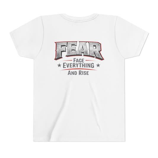 Youth Tee  "FEAR: Face Everything And Rise" Motivational Graphic T-Shirt - Wicked & Riled Clothing