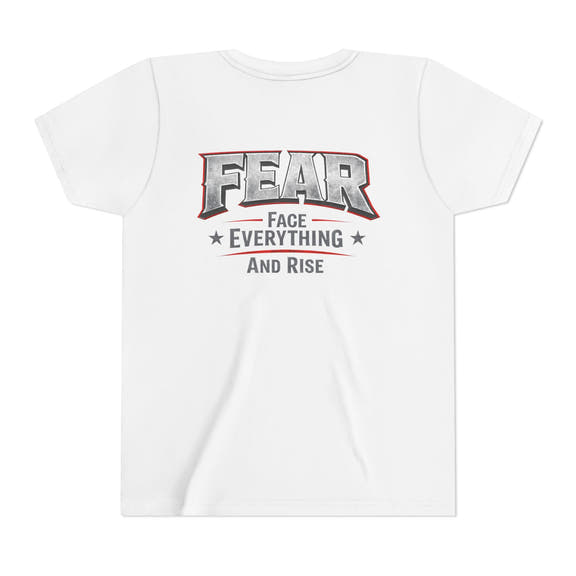 Youth Tee  "FEAR: Face Everything And Rise" Motivational Graphic T-Shirt - Wicked & Riled Clothing