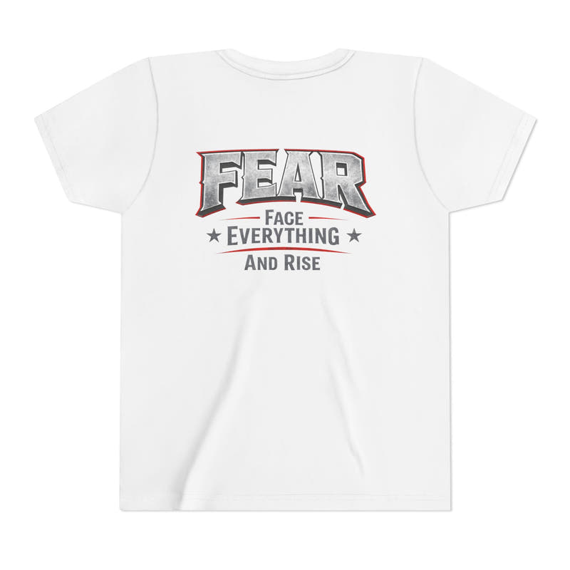 Youth Tee  "FEAR: Face Everything And Rise" Motivational Graphic T-Shirt - Wicked & Riled Clothing
