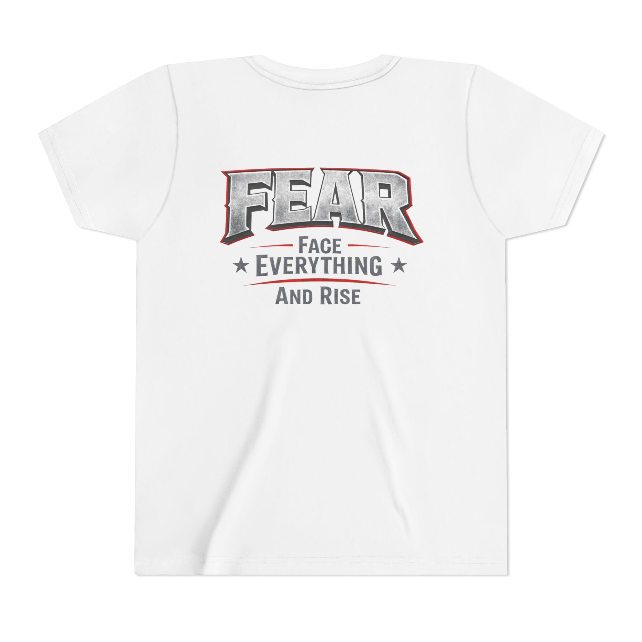 Youth Tee  "FEAR: Face Everything And Rise" Motivational Graphic T-Shirt