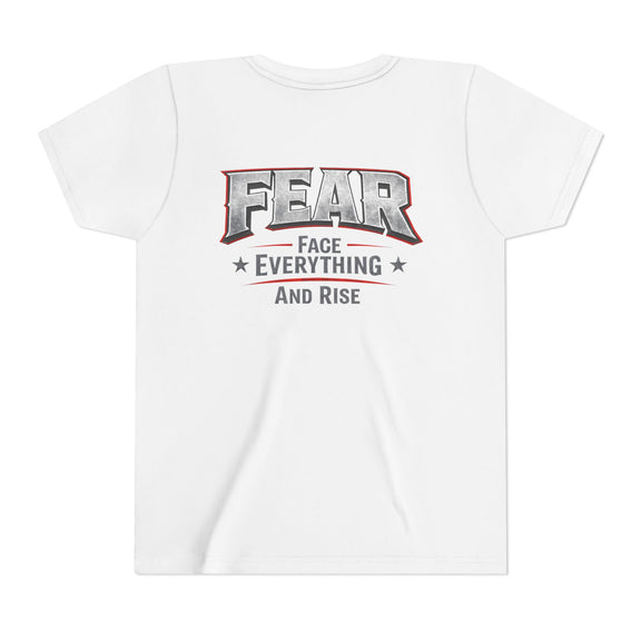 Youth Tee  "FEAR: Face Everything And Rise" Motivational Graphic T-Shirt - Wicked & Riled Clothing