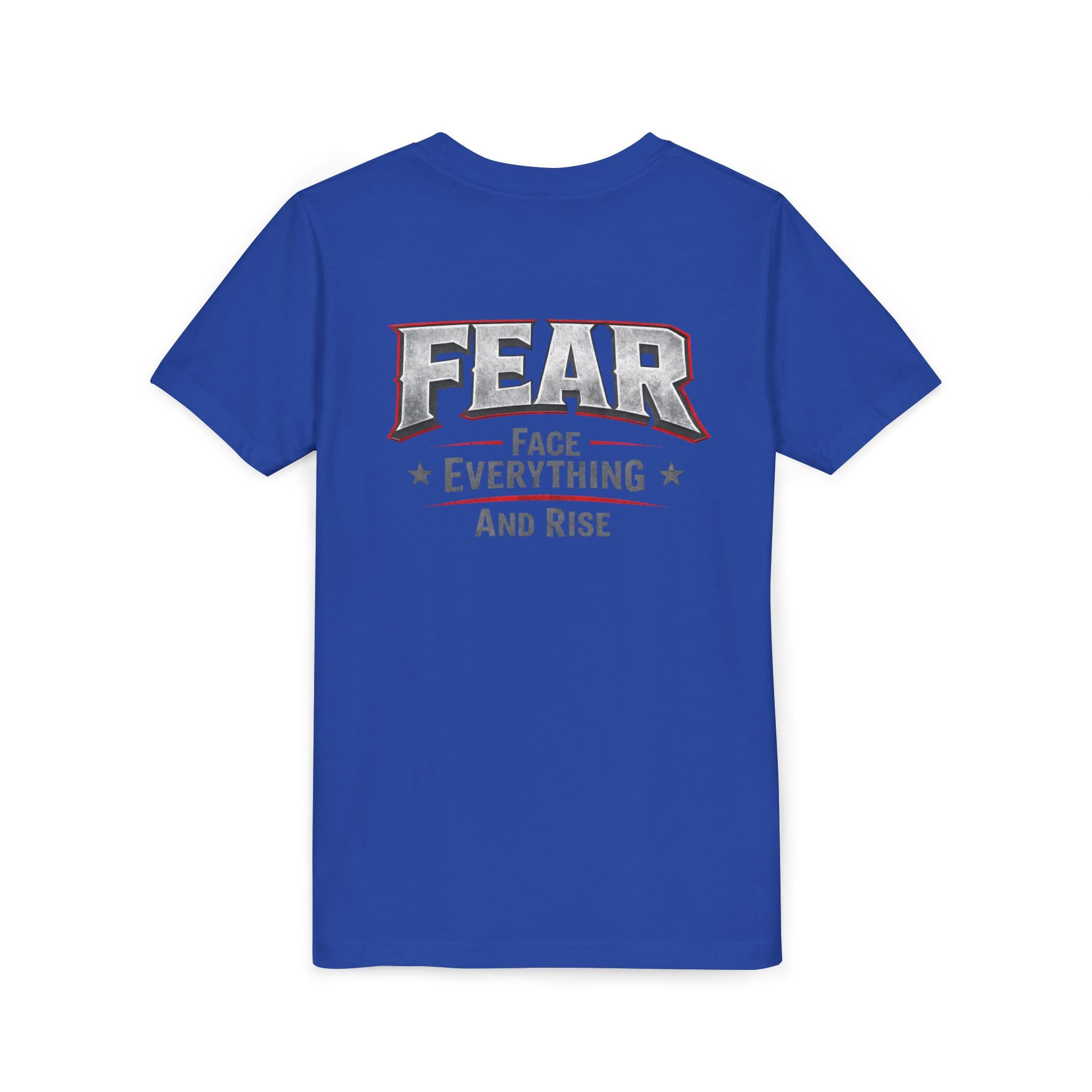 Youth Tee  "FEAR: Face Everything And Rise" Motivational Graphic T-Shirt