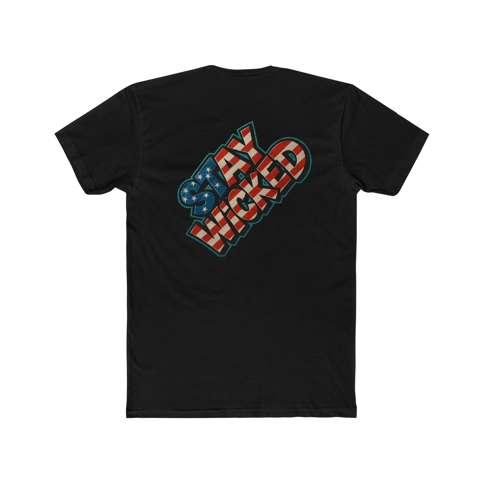 Wicked & Riled Graphic Tee — Bold Rebels Flag Crew Shirt
