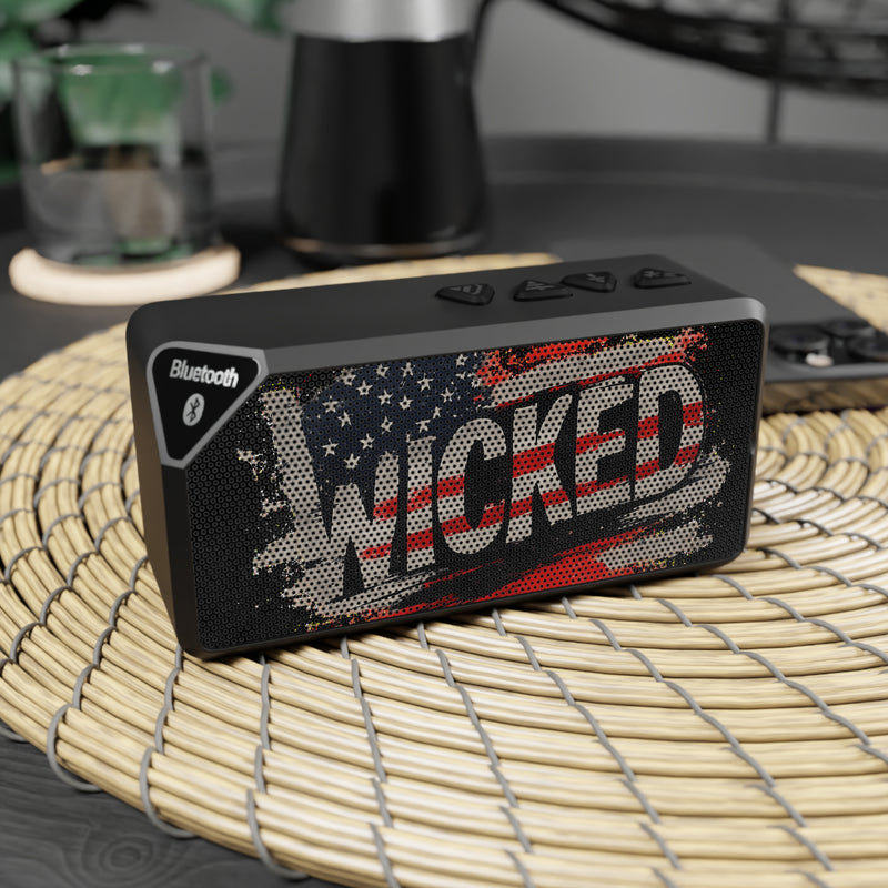 Bluetooth Speaker — 'WICKED' American Flag Grille - Wicked & Riled Clothing