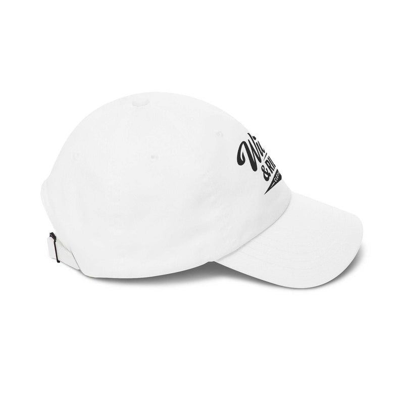 Distressed Dad Cap featuring an American Flag design by Printify, perfect for casual wear.