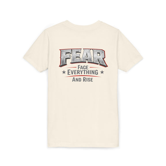 Youth Tee  "FEAR: Face Everything And Rise" Motivational Graphic T-Shirt - Wicked & Riled Clothing