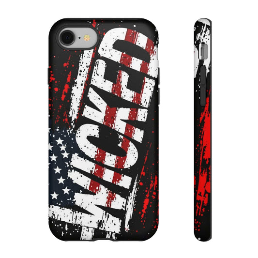 Distressed American Flag phone case featuring "VETERAN" graphic by Printify, designed for rugged patriotic protection.