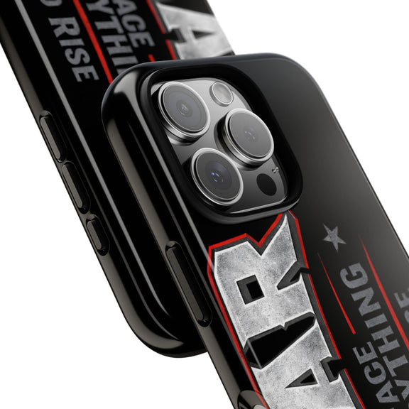 Fear Face Everything and Rise phone case by Printify, featuring a bold design with motivational text on a sleek background.