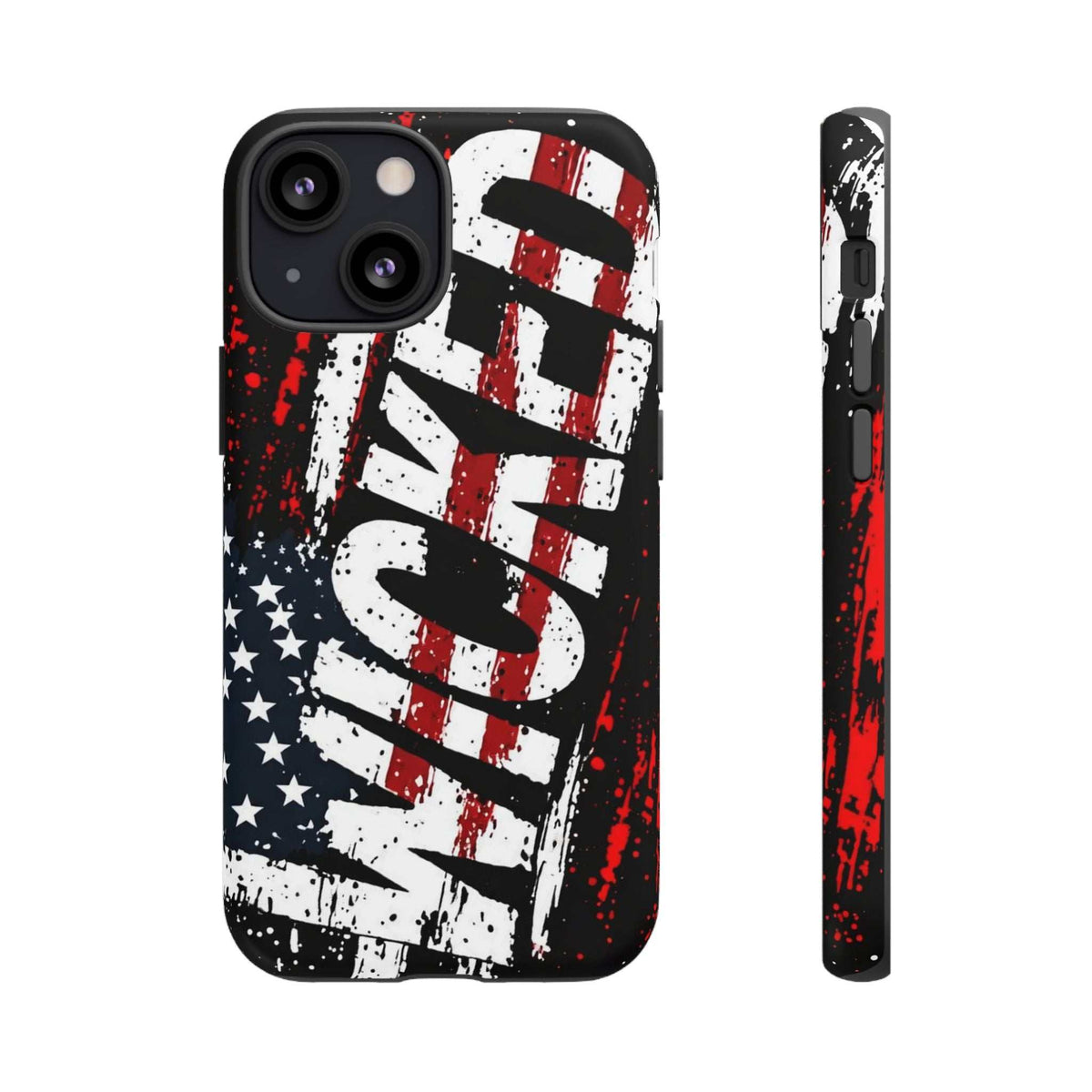 Distressed American Flag phone case with "VETERAN" graphic by Printify, showcasing rugged patriotic design.
