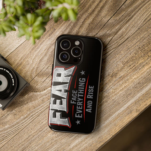 Fear — Face Everything and Rise Phone Case by Printify with vibrant design and protective features for smartphones.