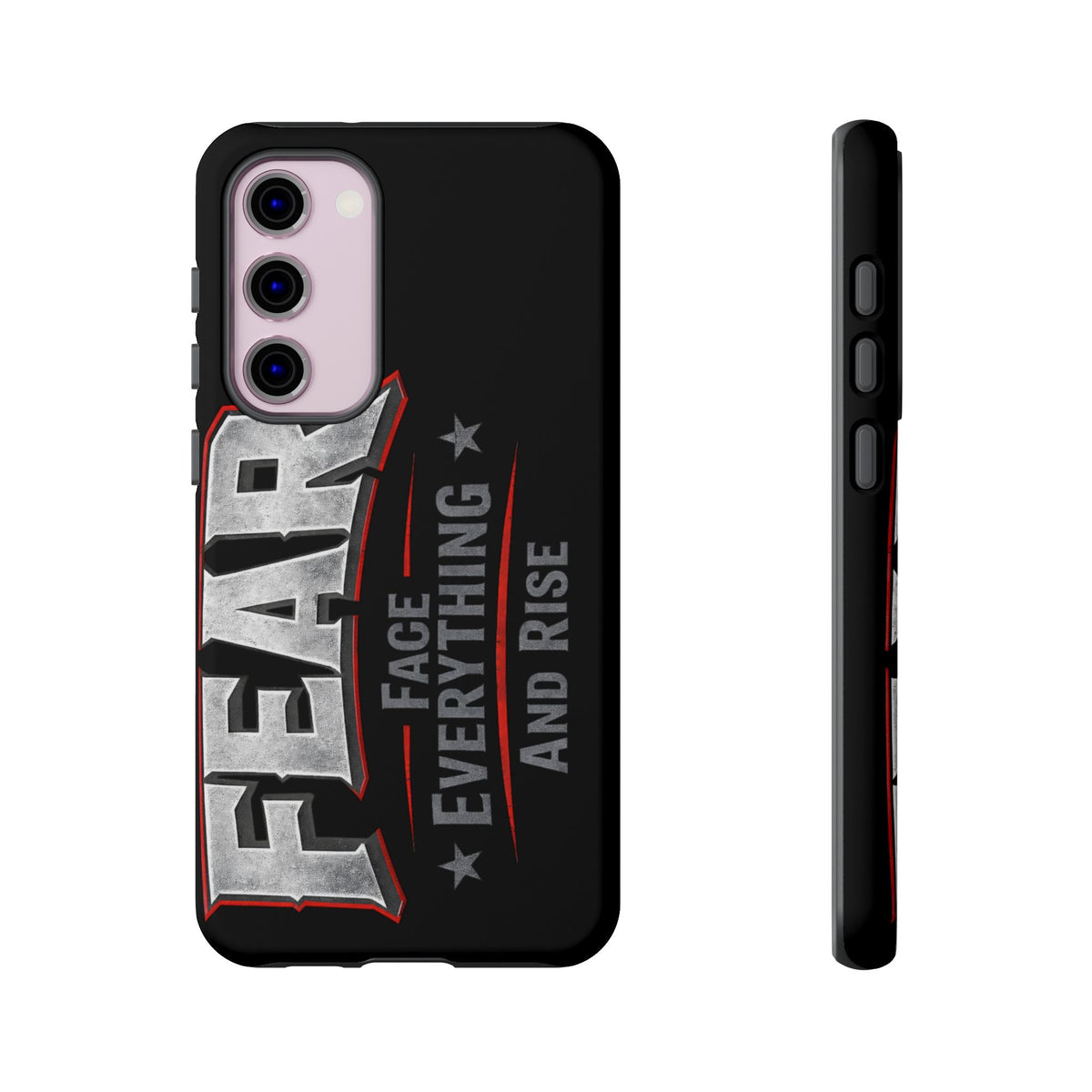 Fear Face Everything and Rise Phone Case by Printify, featuring a motivational design on a protective phone cover.