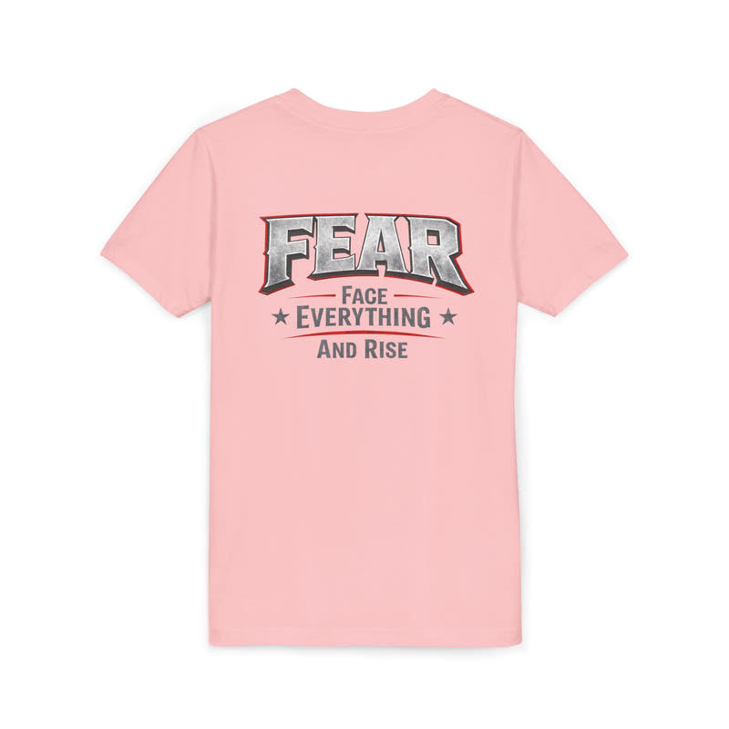 Youth Tee  "FEAR: Face Everything And Rise" Motivational Graphic T-Shirt - Wicked & Riled Clothing