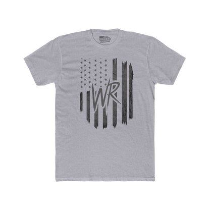 Wicked & Riled Graphic Tee featuring the OG Rebels Flag design by Printify, in a casual, relaxed fit on a model.
