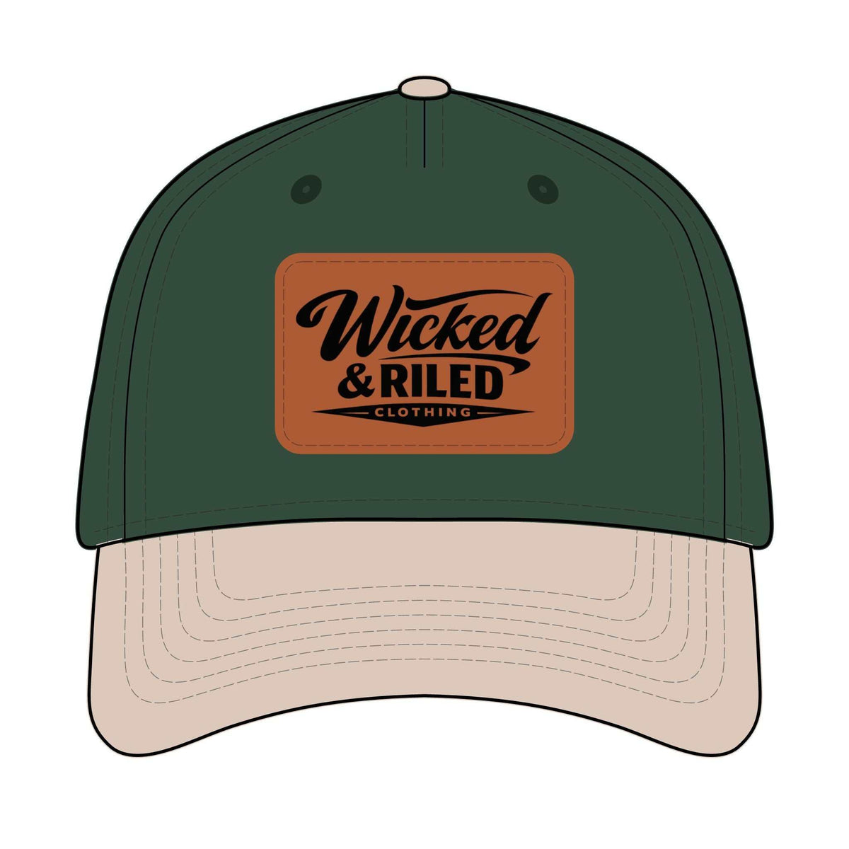 Distressed leather patch baseball cap featuring American flag logo by Printify, showcasing a casual and rugged style.
