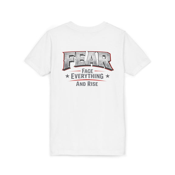 Youth Tee  "FEAR: Face Everything And Rise" Motivational Graphic T-Shirt - Wicked & Riled Clothing