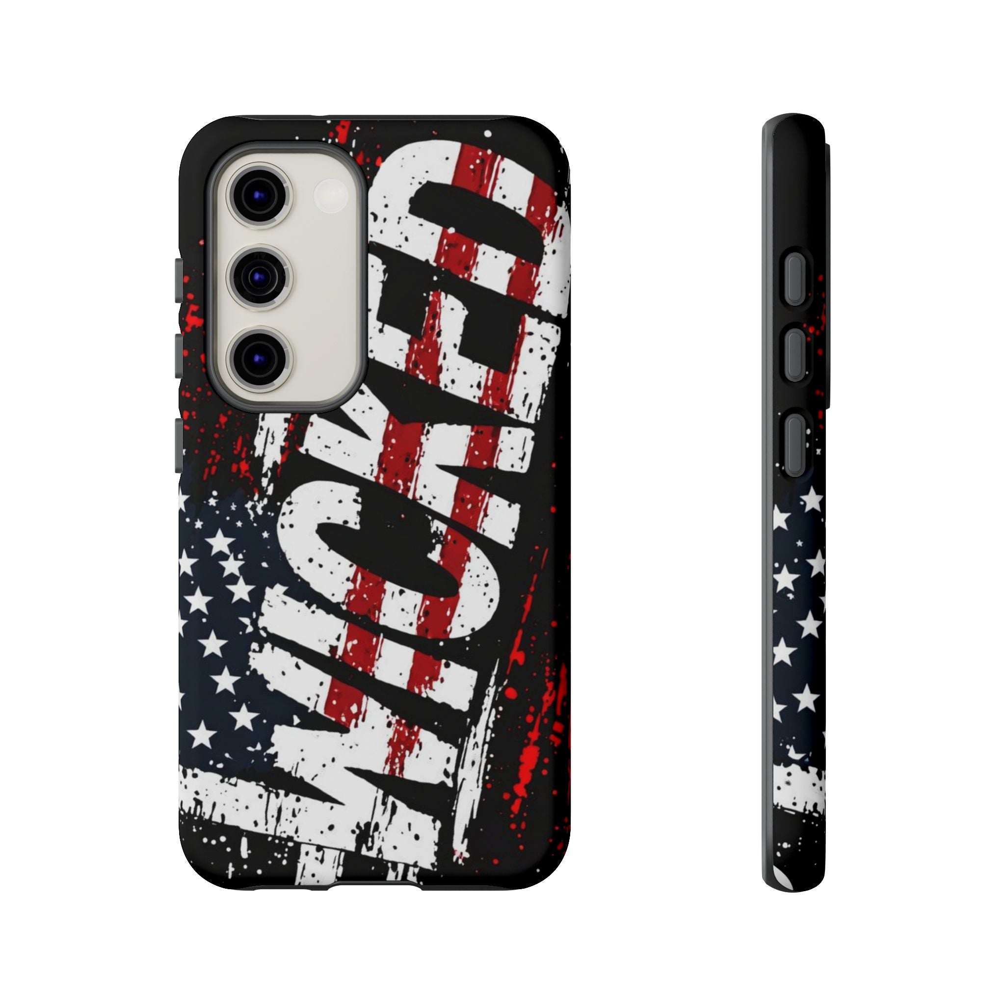 Phone Case — Distressed American Flag "VETERAN" Graphic (Rugged Patriotic Protection)