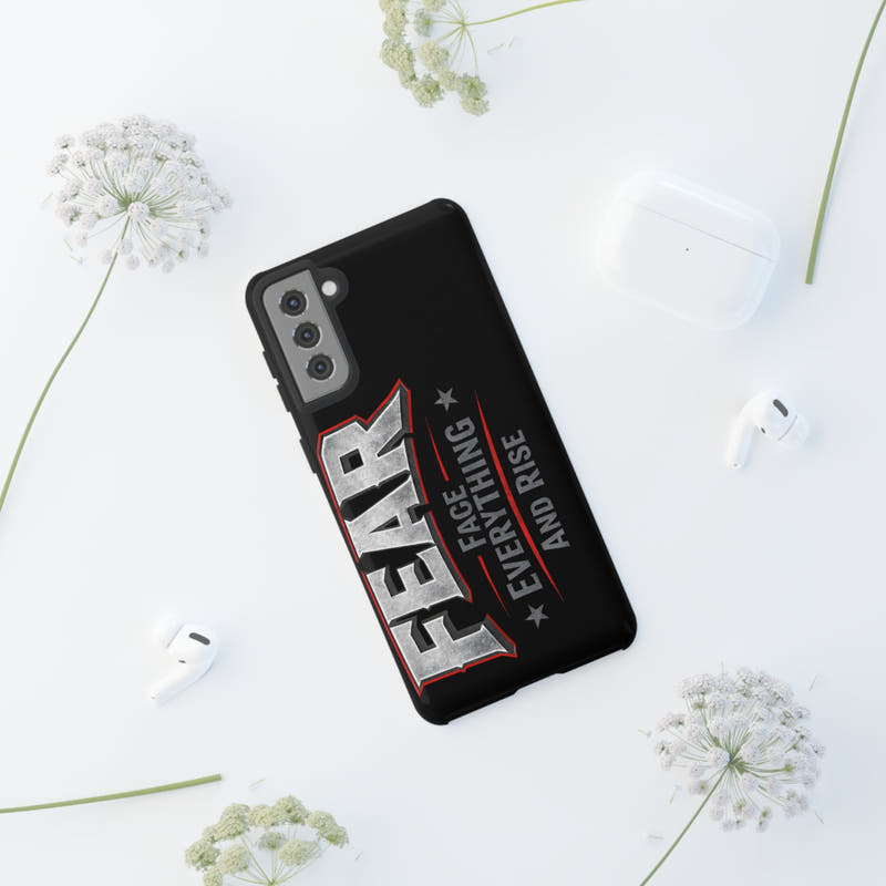 Fear — Face Everything and Rise phone case by Printify featuring a bold design and durable protection for smartphones.