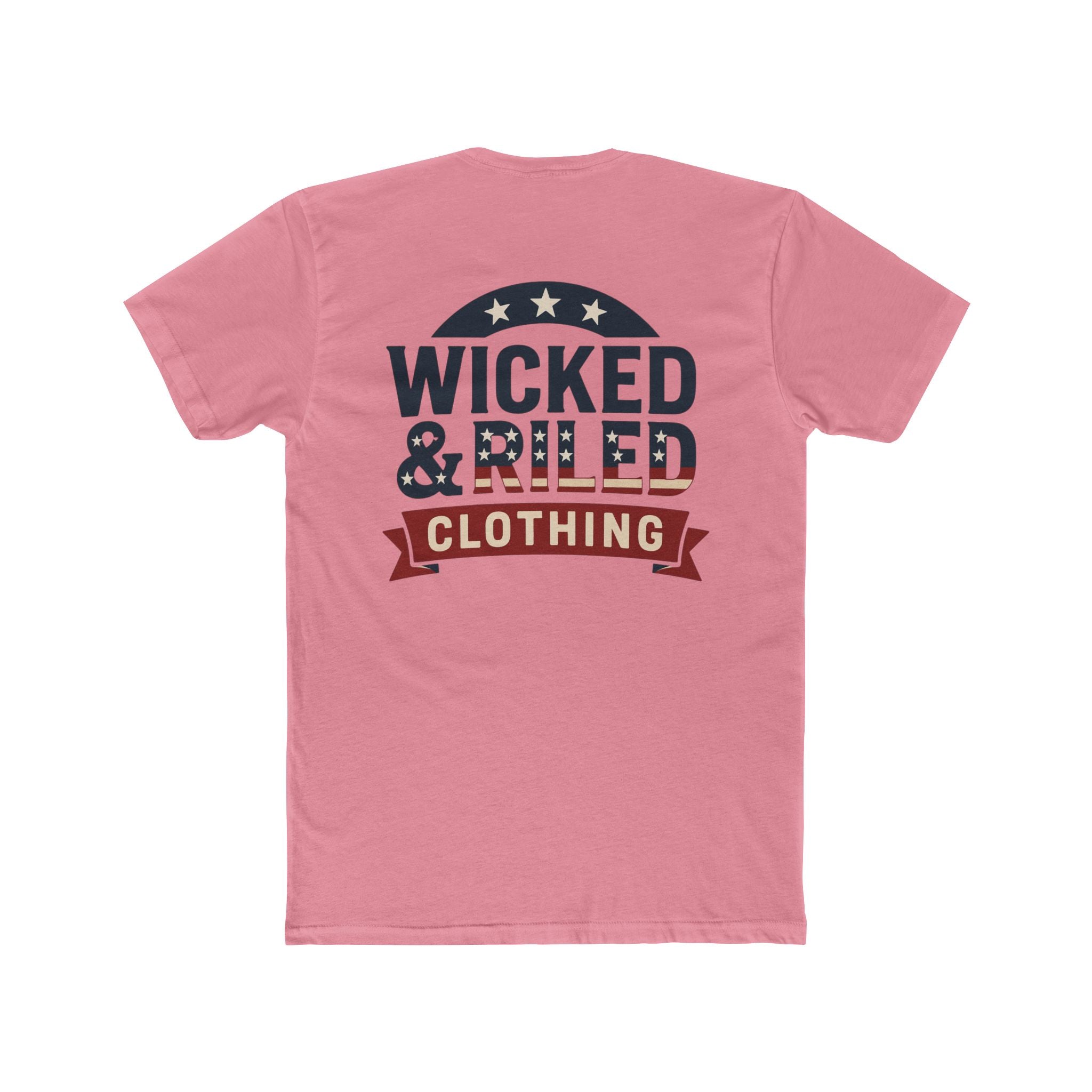 Wicked & Riled Clothing Tee Patriotic Vintage Logo Crewneck - Wicked & Riled Clothing