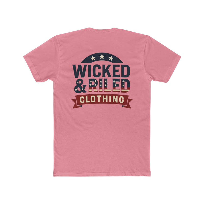 Wicked & Riled Clothing Tee Patriotic Vintage Logo Crewneck - Wicked & Riled Clothing