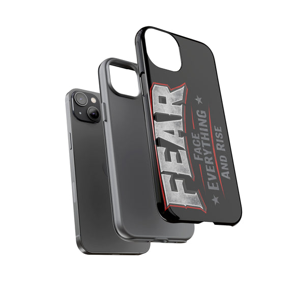 Fear — Face Everything and Rise Phone Case by Printify featuring a bold, motivational design on a sleek phone case.