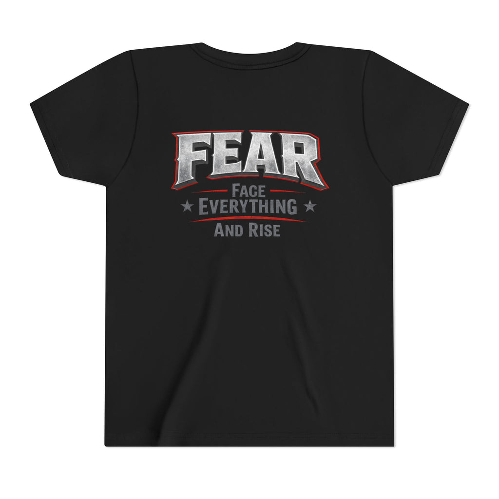 Youth Tee  "FEAR: Face Everything And Rise" Motivational Graphic T-Shirt