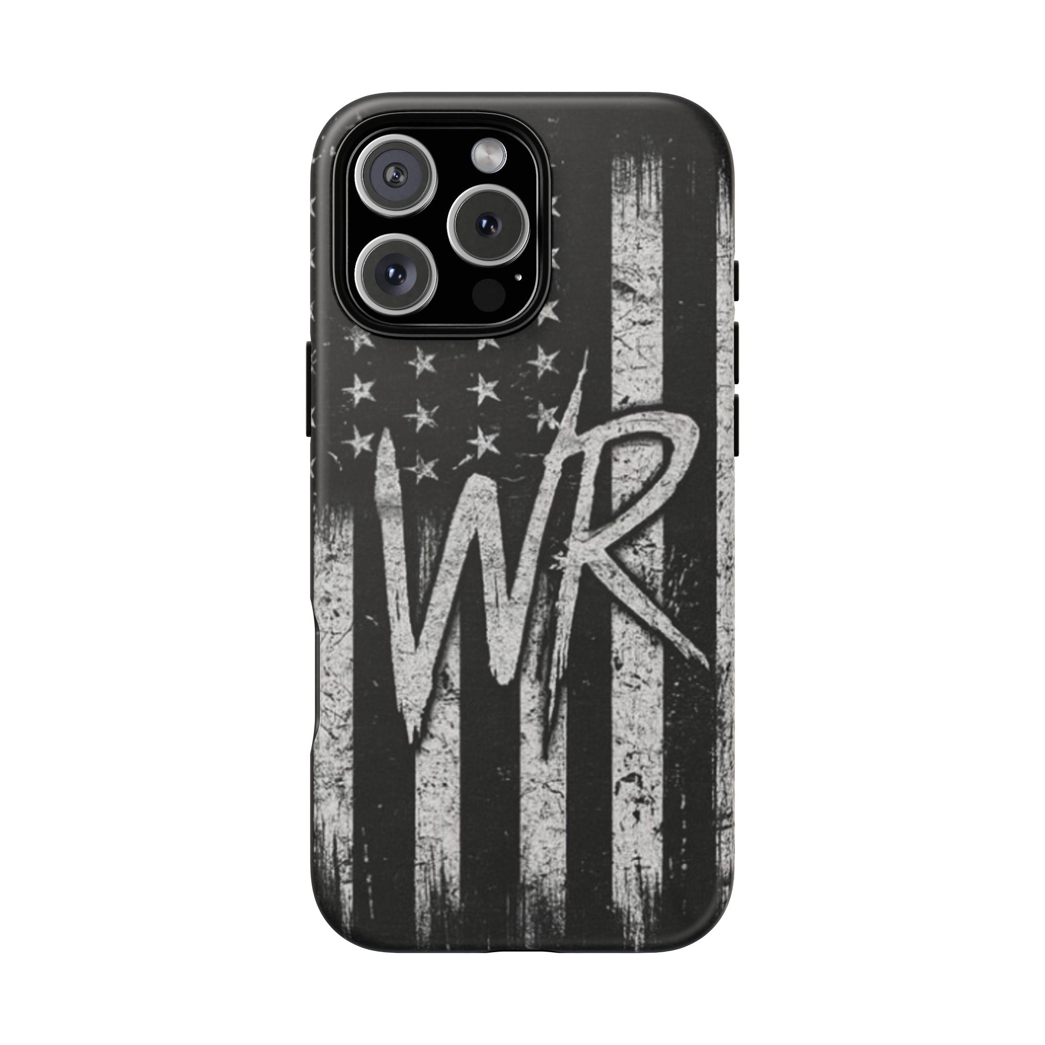Patriotic Monogram Tough Phone Case – Distressed American Flag with WR