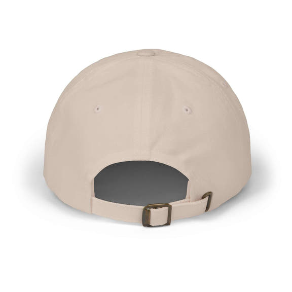 Distressed American flag Dad cap by Printify, featuring a relaxed fit and vintage style for casual wear.