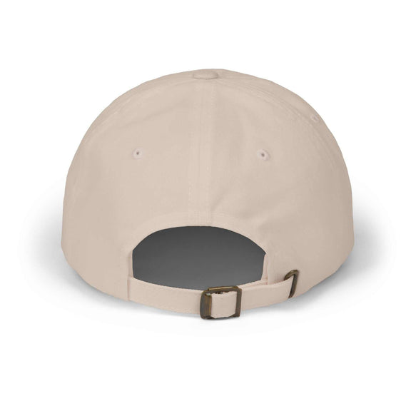 Distressed American flag Dad cap by Printify, featuring a relaxed fit and vintage style for casual wear.