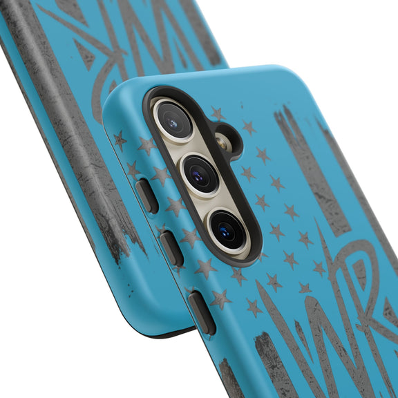 Patriotic blue WR flag tough phone case by Printify, featuring a durable design with a vibrant flag pattern.