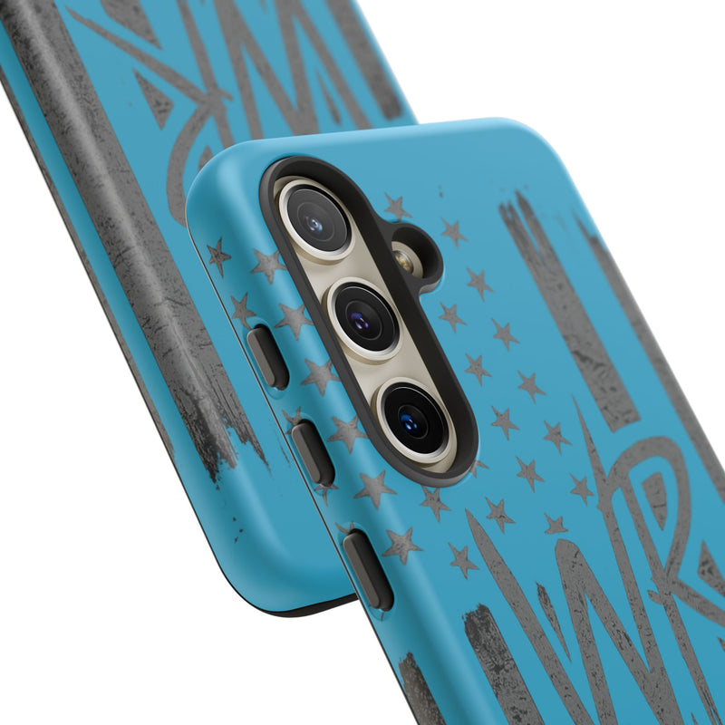 Patriotic blue WR flag tough phone case by Printify, featuring a durable design with a vibrant flag pattern.