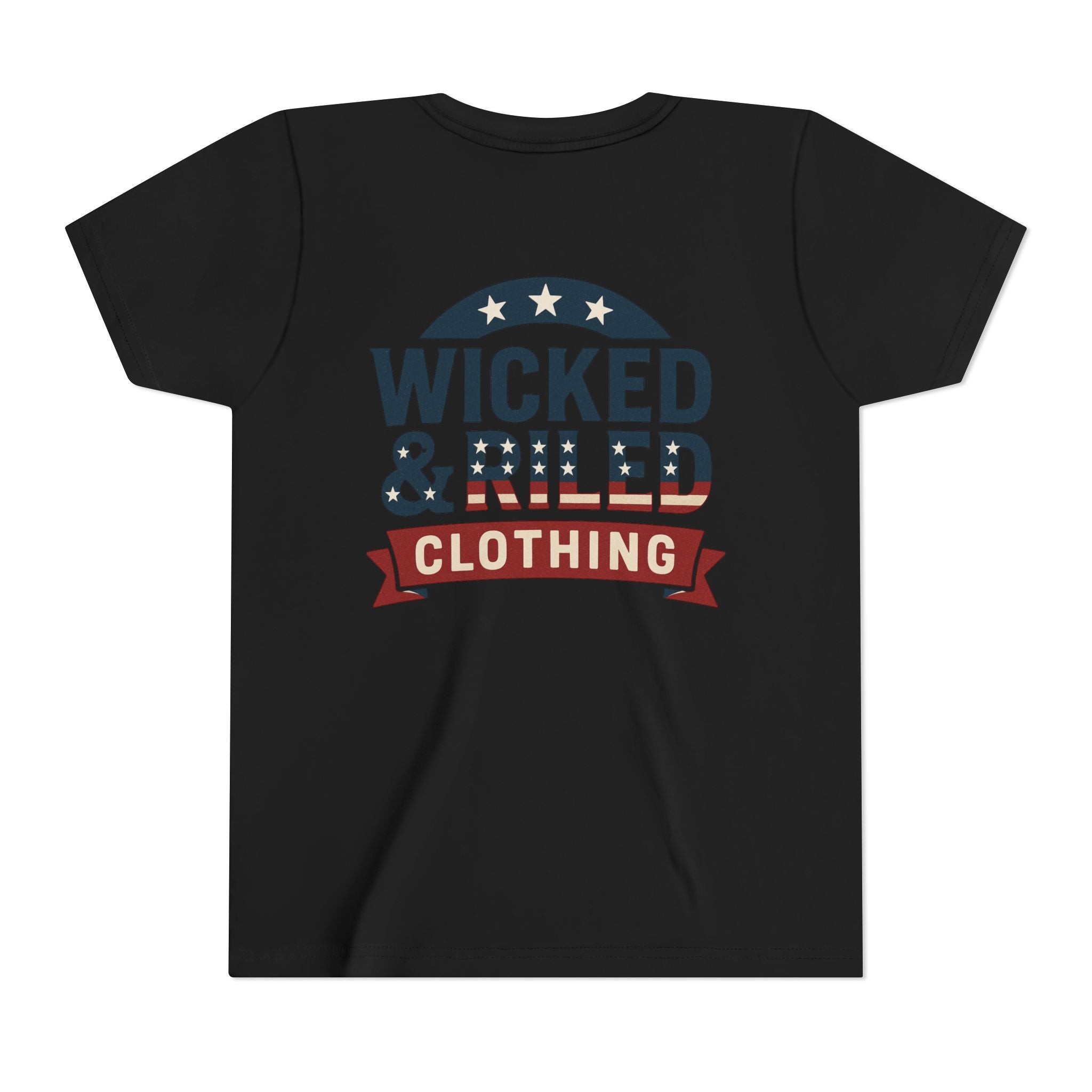 Youth Tee "Wicked & Riled Clothing" Patriotic Graphic Tee