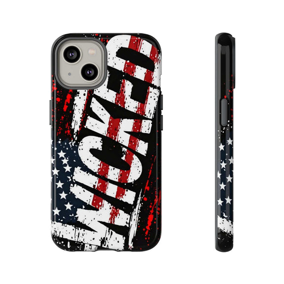 Distressed American flag phone case featuring "VETERAN" graphic by Printify, showcasing rugged patriotic design.
