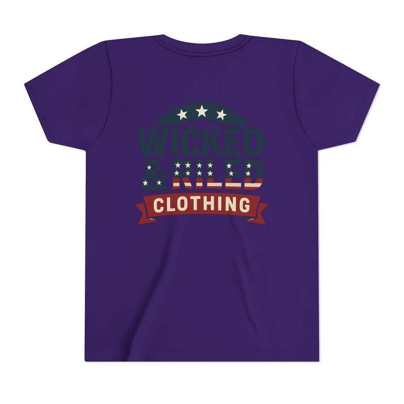 Youth Tee "Wicked & Riled Clothing" Patriotic Graphic Tee - Wicked & Riled Clothing
