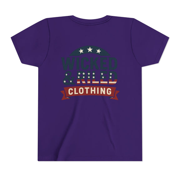 Youth Tee "Wicked & Riled Clothing" Patriotic Graphic Tee - Wicked & Riled Clothing