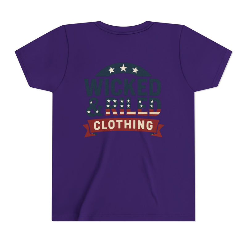 Youth Tee "Wicked & Riled Clothing" Patriotic Graphic Tee - Wicked & Riled Clothing