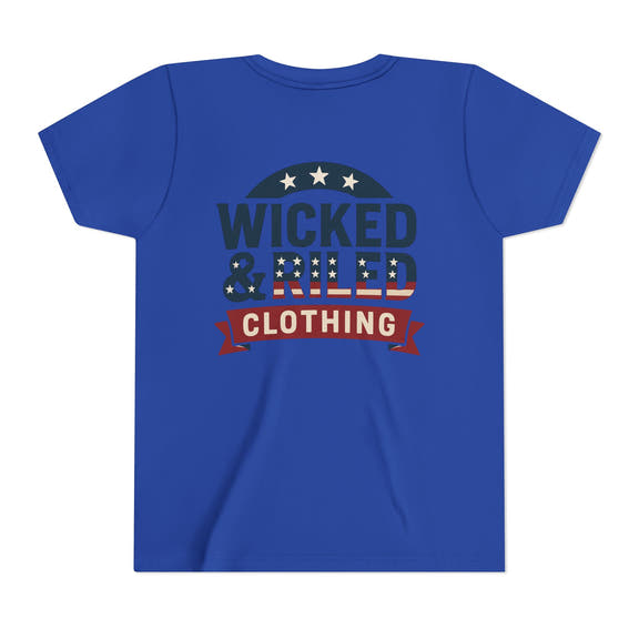 Youth Tee "Wicked & Riled Clothing" Patriotic Graphic Tee - Wicked & Riled Clothing