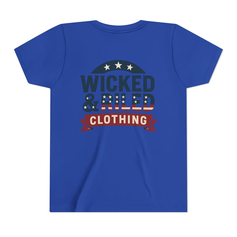 Youth Tee "Wicked & Riled Clothing" Patriotic Graphic Tee - Wicked & Riled Clothing