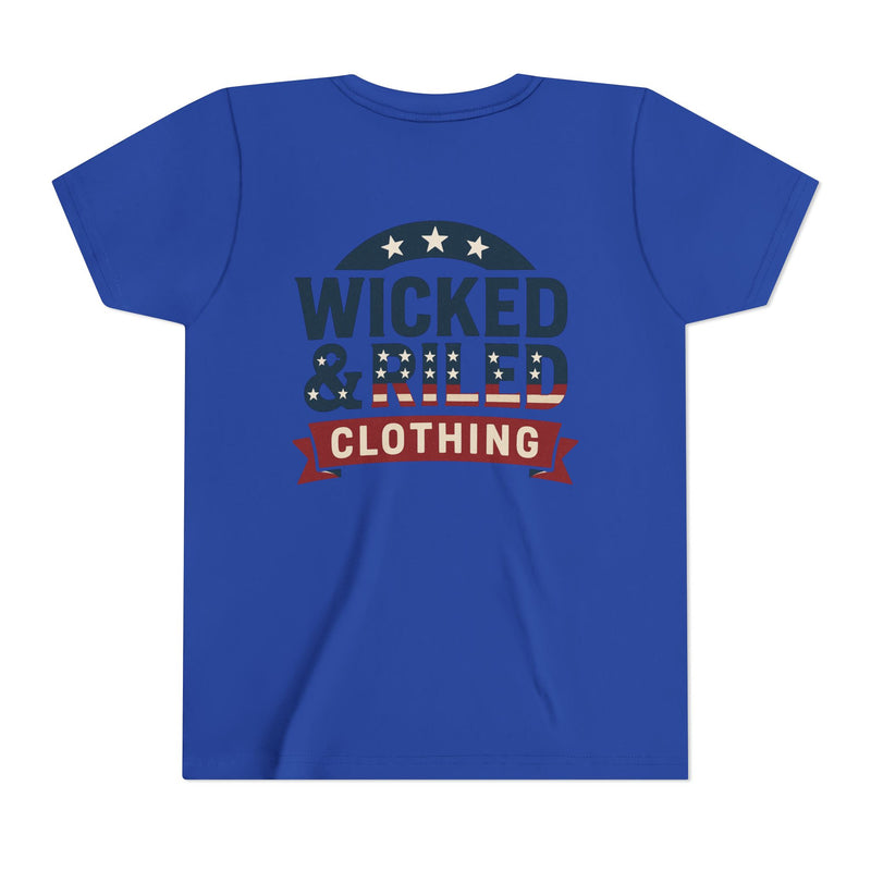 Youth Tee "Wicked & Riled Clothing" Patriotic Graphic Tee - Wicked & Riled Clothing
