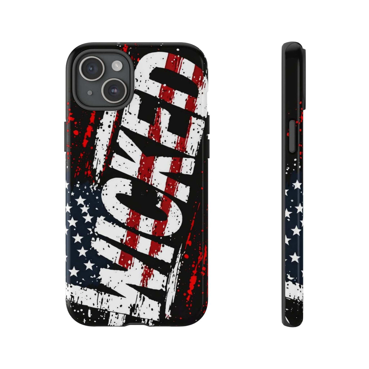 Distressed American flag phone case with "VETERAN" graphic by Printify, showcasing rugged patriotic design.