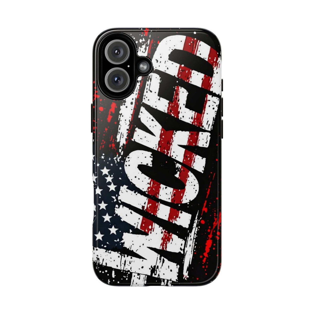 Distressed American flag phone case with "VETERAN" graphic by Printify, showcasing rugged patriotic design.