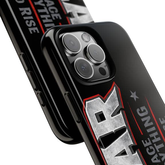 Fear Face Everything and Rise Phone Case by Printify with a bold graphic design and durable material.